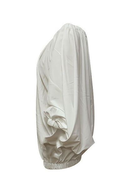 Solid Off-The-Shoulder Bubble Hem Mini Dress Lavish Daily