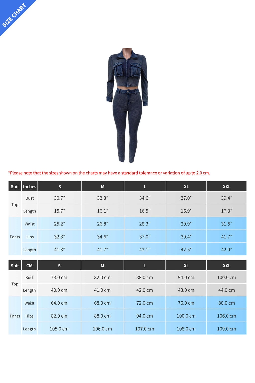 Ribbed Stretch Denim Two Piece Set Lavish Daily