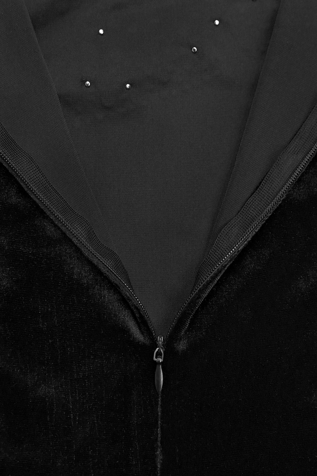 Elegant Velvet Rhinestone Dress LavishDaily