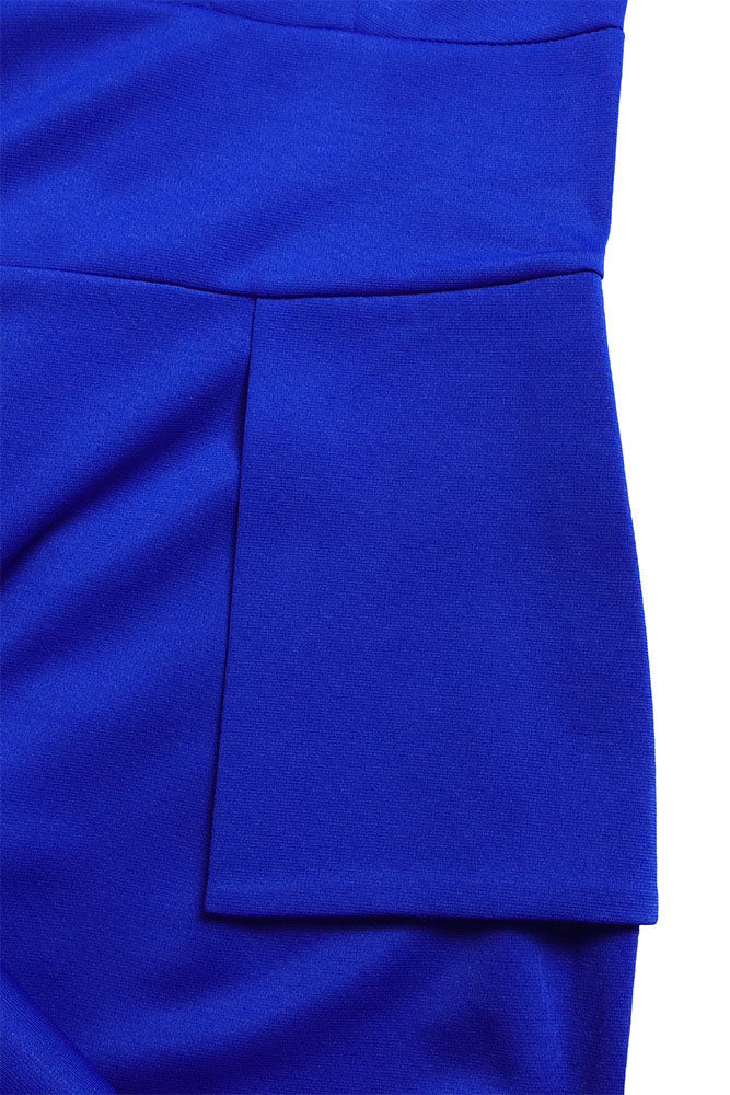 V-Neck Patchwork One-Step Skirt Dress Lavish Daily