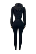 Washed Fleece Hoodie and Yoga Pants Set Lavish Daily