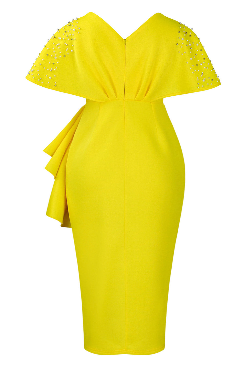 Beaded Ruffled Split Party Dress Lavish Daily