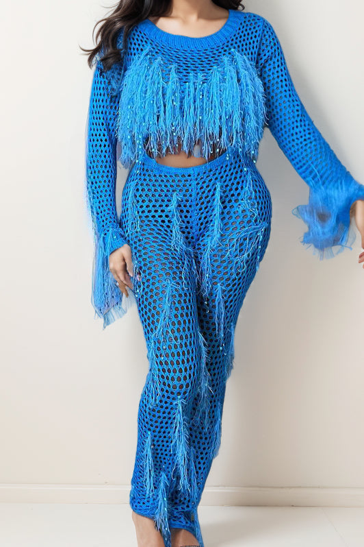 Knitting Hollow Sequin Jumpsuits Lavish Daily