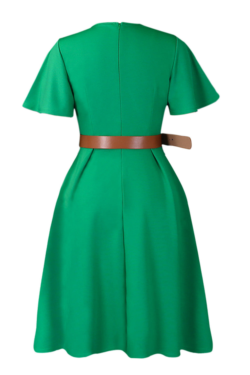 V-Neck Flare Sleeve Casual A-Line Dress Lavish Daily