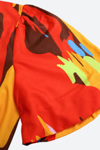 Tie Bow Colorblock Blouse Lavish Daily