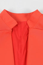 Solid Color Notch Lapel Long Suit Two-Piece Set Lavish Daily