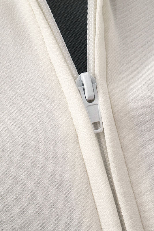 Zip-up Long Sleeve Drawstring Low Rise Pant set Lavish Daily