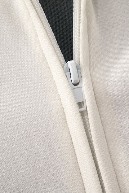 Zip-up Long Sleeve Drawstring Low Rise Pant set Lavish Daily