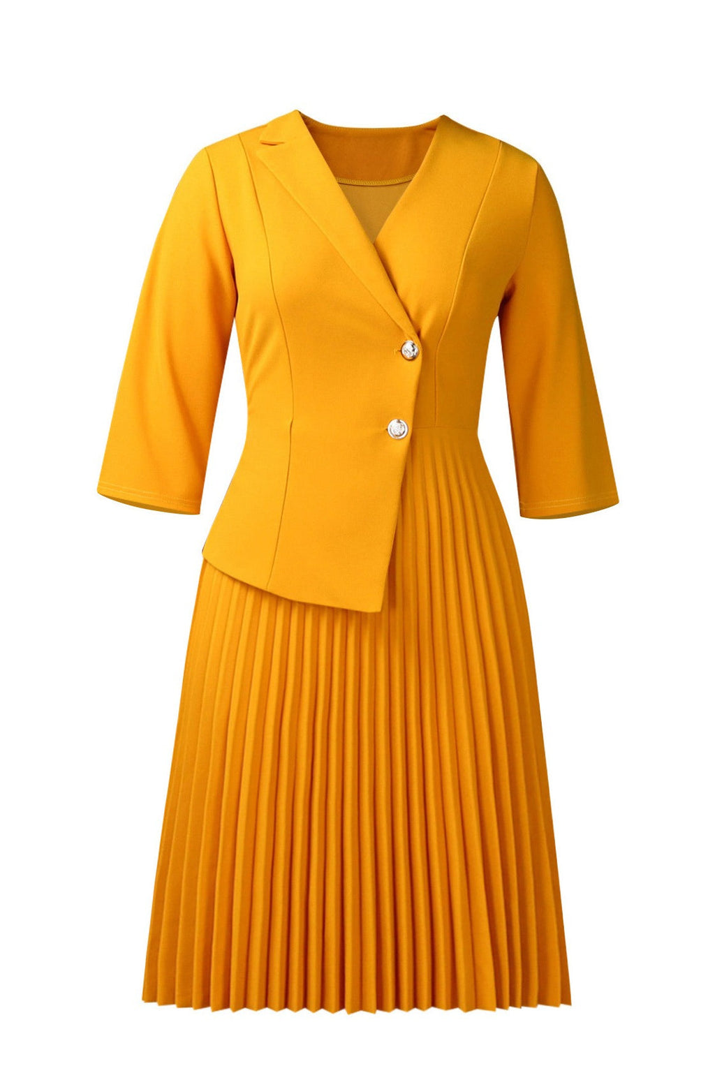 Elegant Pleated Midi Dress Lavish Daily