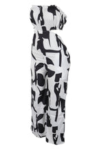 Strapless Printed Wide-Leg Jumpsuit Lavish Daily