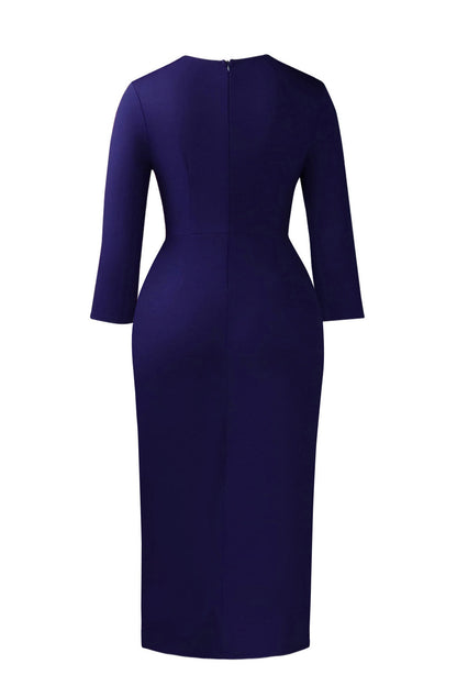 3D Floral Ruffle Pencil Midi Dress Lavish Daily