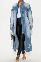 Cross Your Mind Denim Coat Lavish Daily