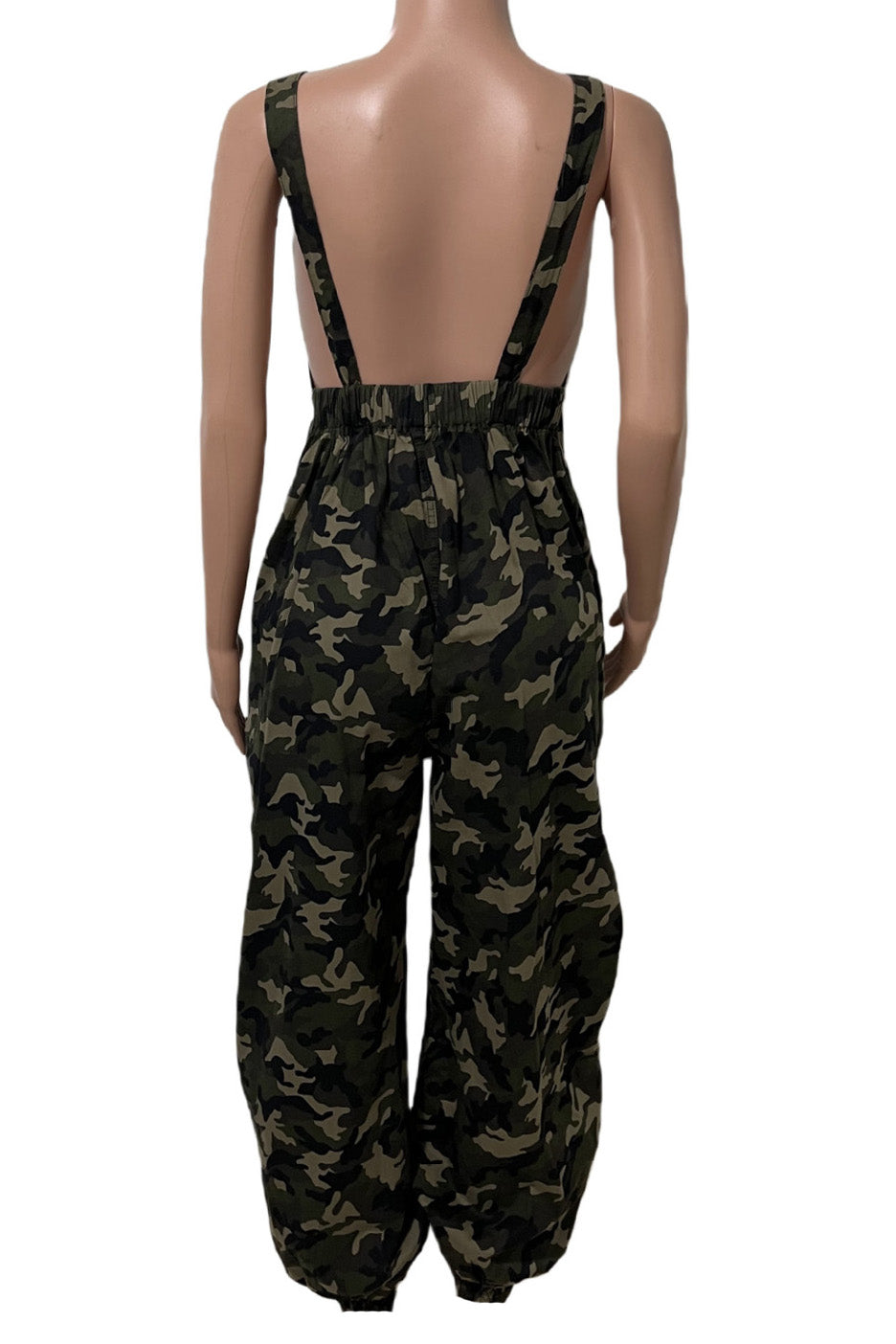 Camouflage Print Baggy Cargo Jumpsuit Lavish Daily