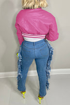 Varsity Faux Jacket Lavish Daily