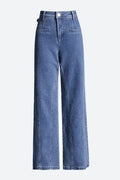 Bow High Waist Straight-leg Jeans Lavish Daily