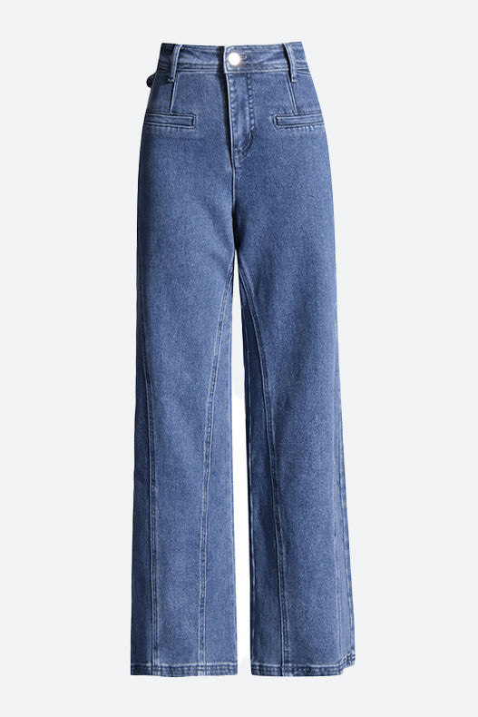 Bow High Waist Straight-leg Jeans Lavish Daily