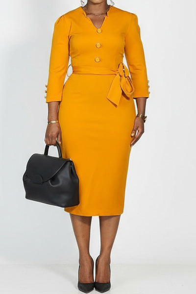 Elegant V-Neck Bodycon Maxi Dress Lavish Daily