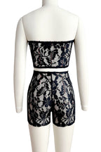 Semi-Sheer Lace Bralette and Shorts Set Lavish Daily