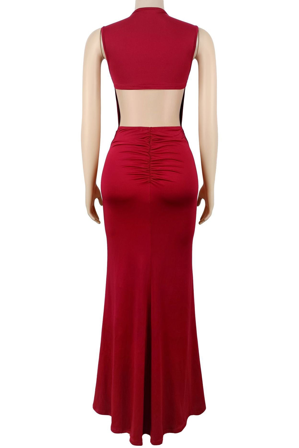 Slim Fit Backless Sleeveless Dress LavishDaily