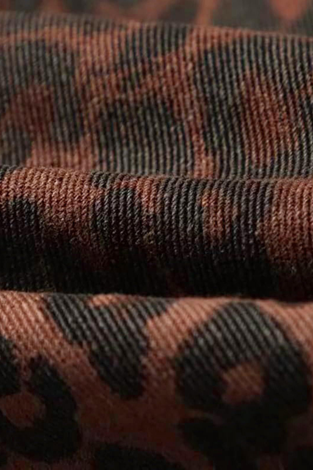 Vintage Leopard Print Wide Leg Denim Pants Lavish Daily