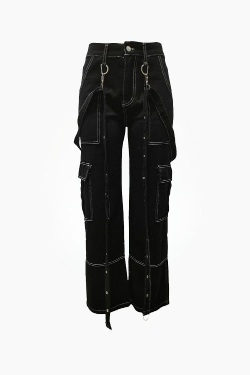 Mid Rise Loose Fit Denim Pants Lavish Daily