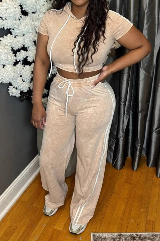 Washed Hoodie and Pants Casual Comfy Set Lavish Daily