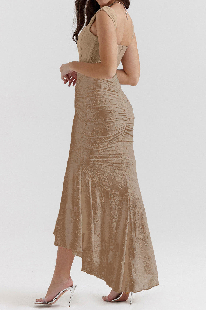 Boned Corset Mermaid Bodycon Maxi Dress Lavish Daily
