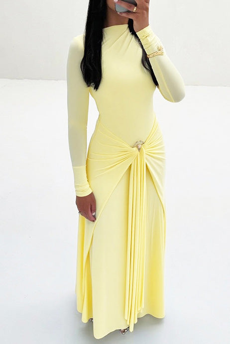 Twist Knot Ring Detail Maxi Dress Lavish Daily