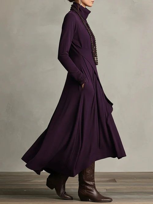 Bohemian Turtleneck Maxi Dress LavishDaily