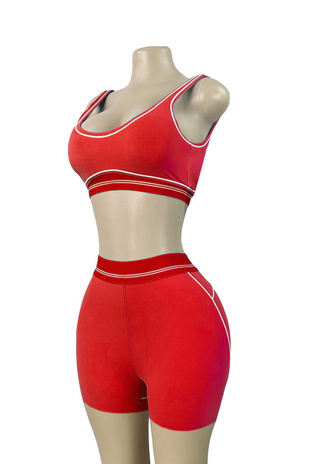 Contour Piping Biker Short Set Lavish Daily