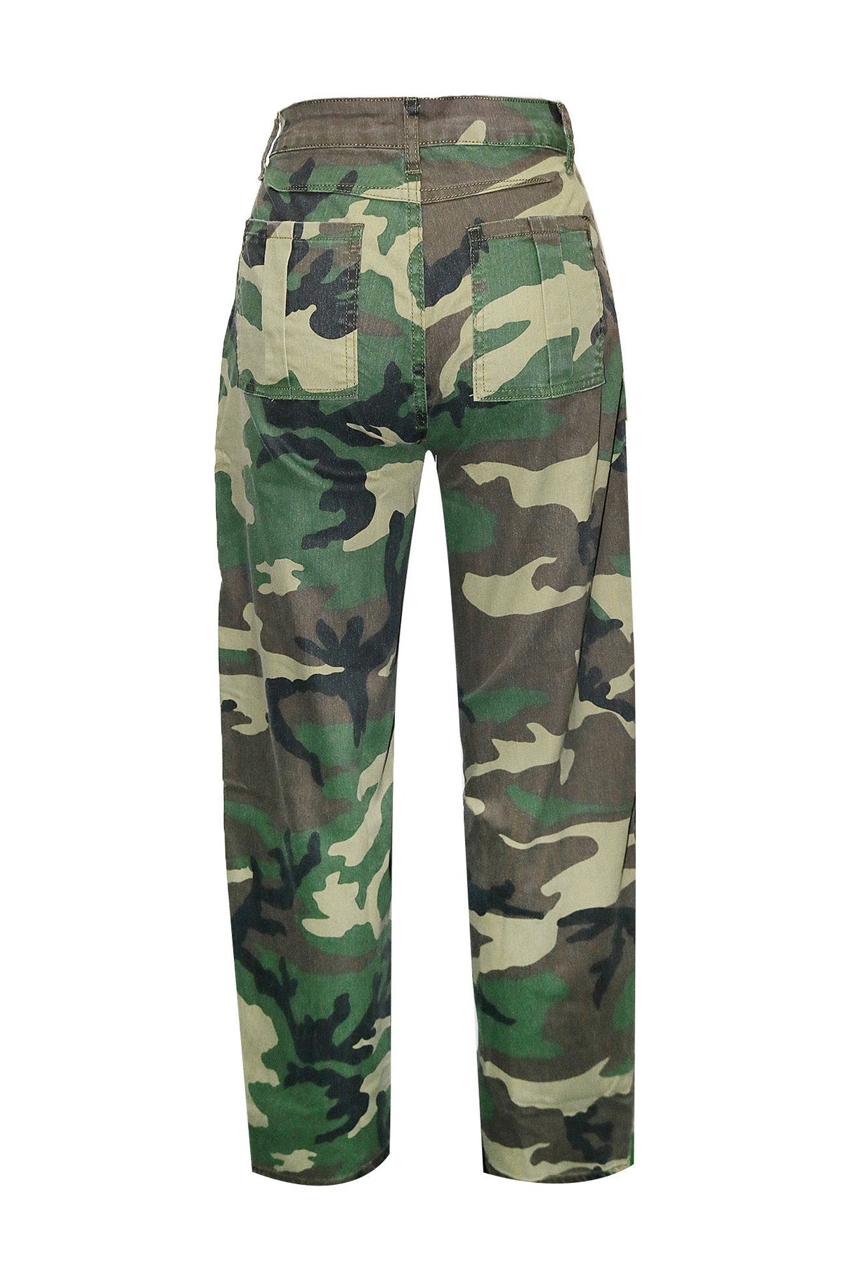 Camo Asymmetrical Skirt Overlay Wide Leg Pants Lavish Daily