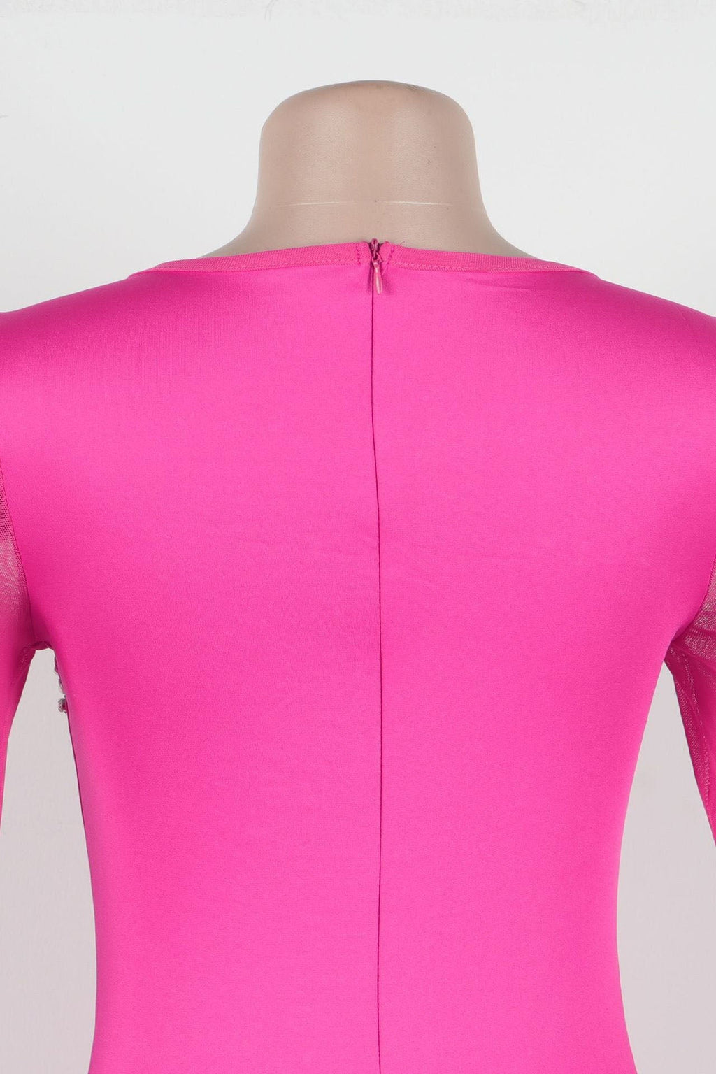 Diamond See-through Stitching Slit Dress Lavish Daily