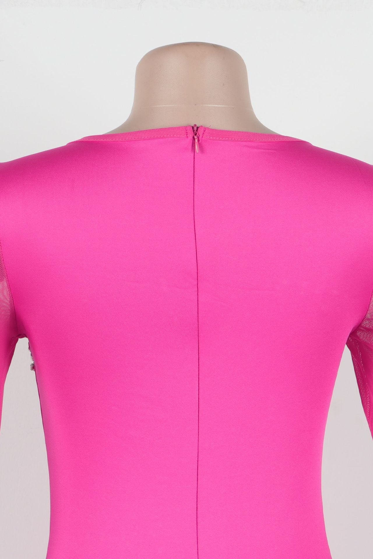 Diamond See-through Stitching Slit Dress Lavish Daily