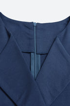 Three-Quarter Sleeve Ruched Waist Dress Lavish Daily