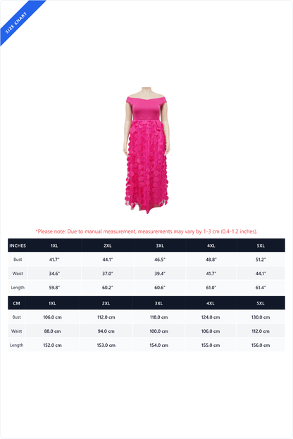 Plus Size Off Shoulder 3D Floral Maxi Dress Lavish Daily