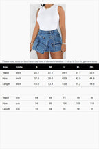 Asymmetrical Cargo Denim Skirts Lavish Daily