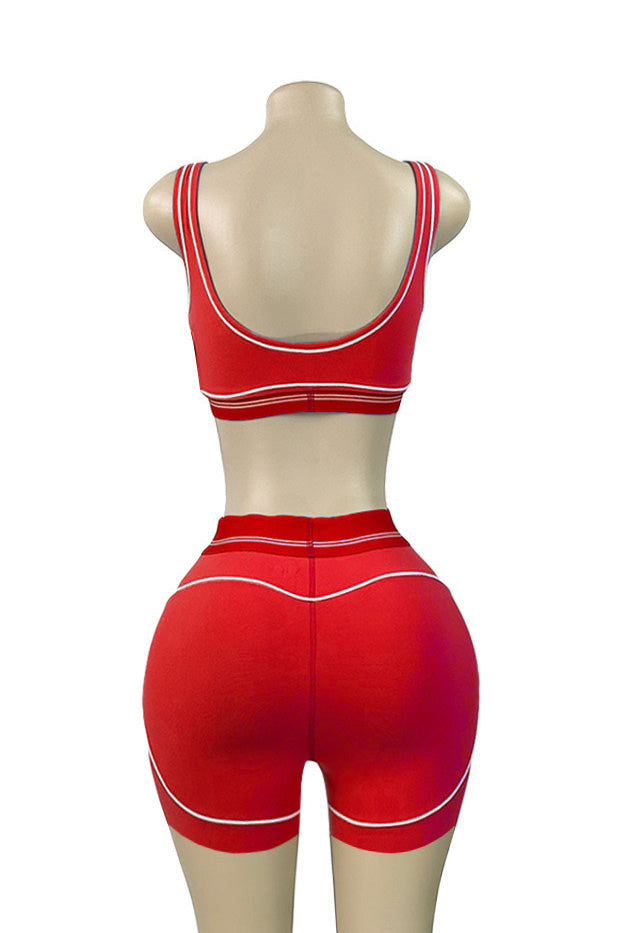 Contour Piping Biker Short Set Lavish Daily