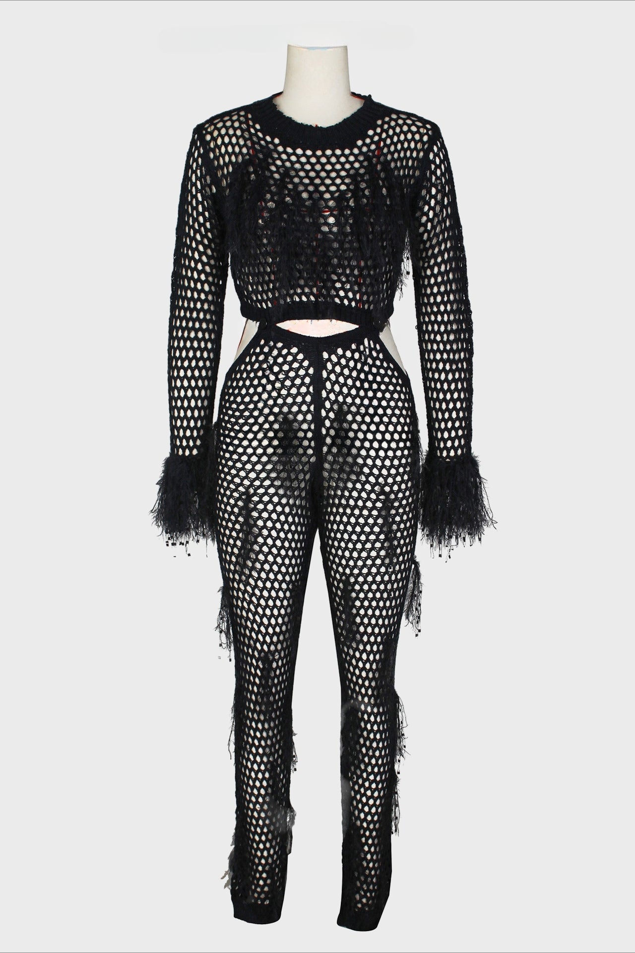 Knitting Hollow Sequin Jumpsuits Lavish Daily