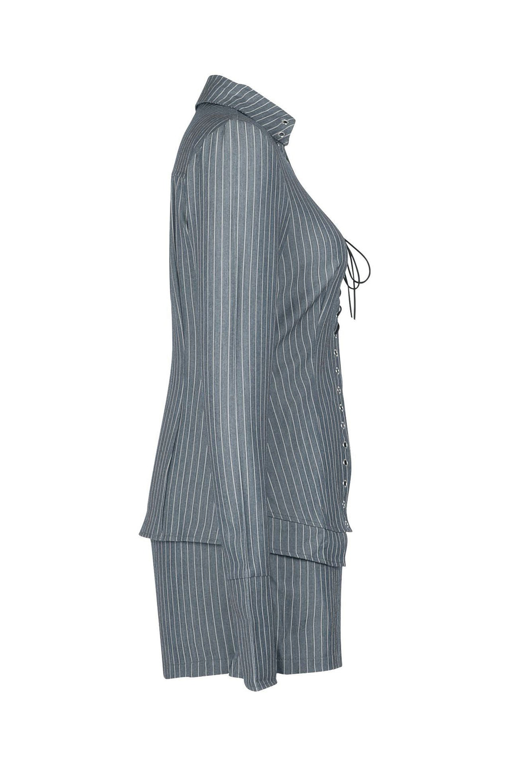 Striped Tie Front Shirt & Shorts Set Lavish Daily