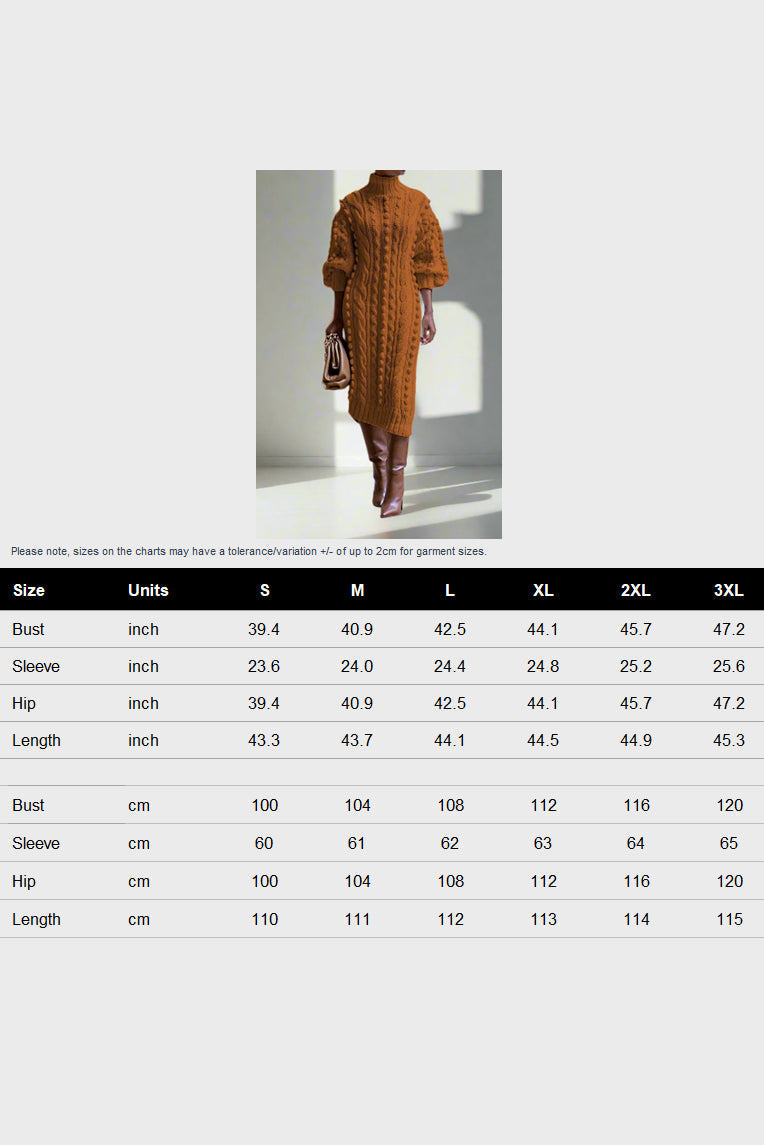 Midi Length Knitted Sweater Dress Lavish Daily