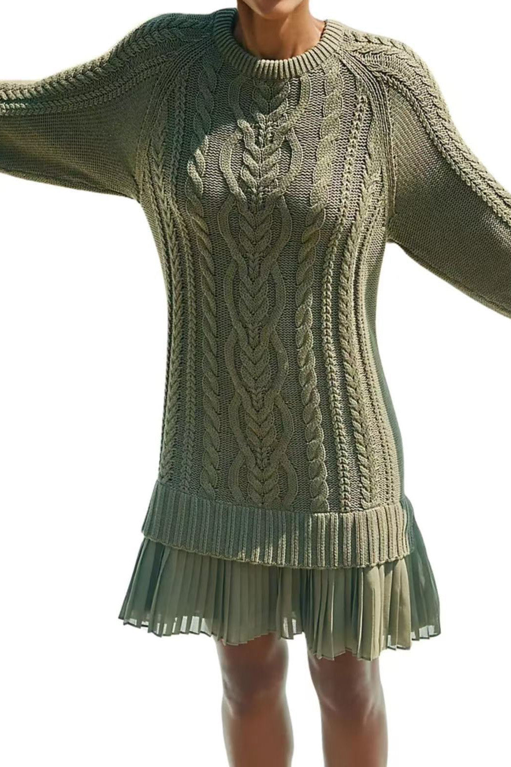 Casual Twist Sweater Mini Dress Lavish Daily