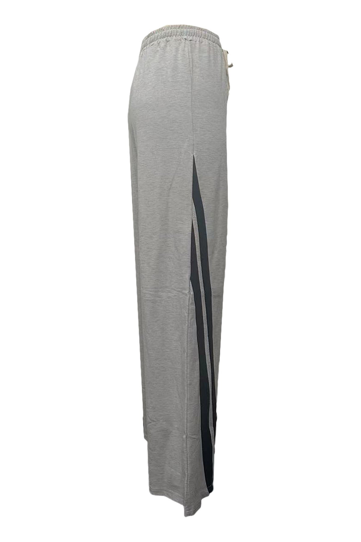 Striped Sweatpants Drawstring Straight Leg Pants Lavish Daily