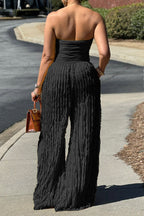 Ruched Strapless Jumpsuit Lavish Daily