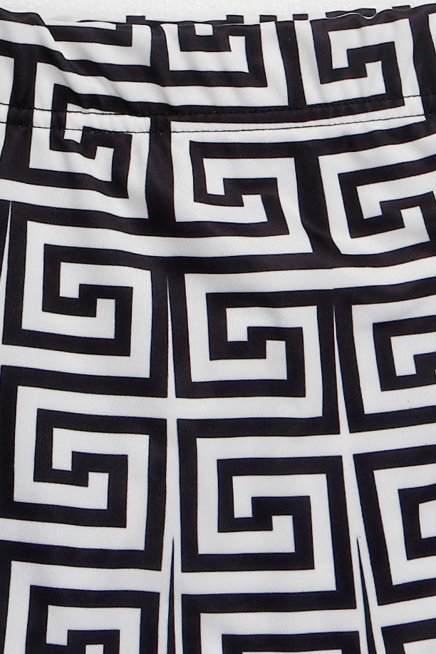 Printed Skirt & Embroidered Top Set Lavish Daily
