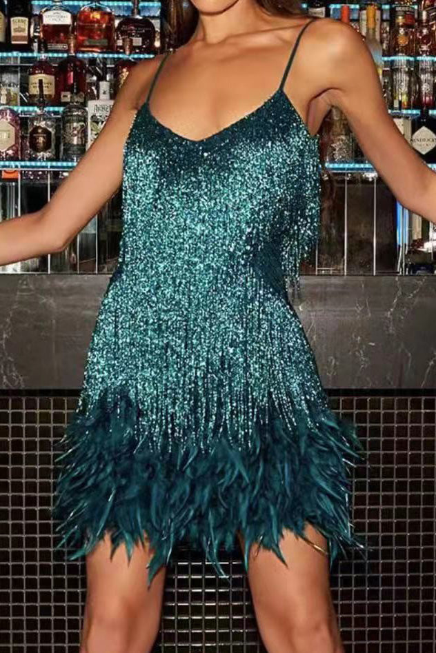 Glamorous Sequin Cocktail Dress Lavish Daily