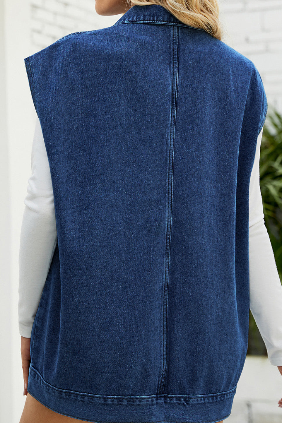 Vintage Oversized Denim Jean Vest Lavish Daily