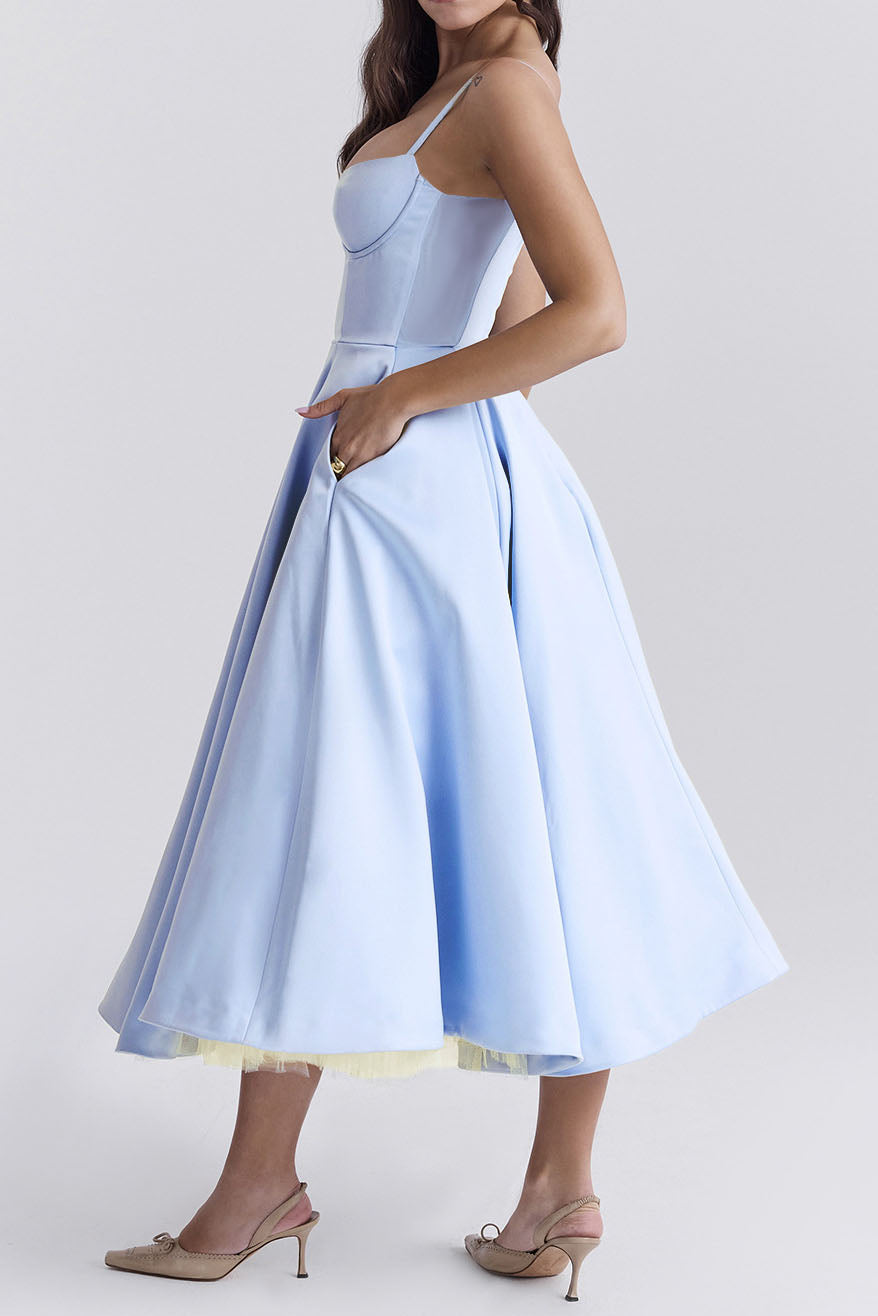 Luxury Spaghetti Strap Princess Dress Lavish Daily