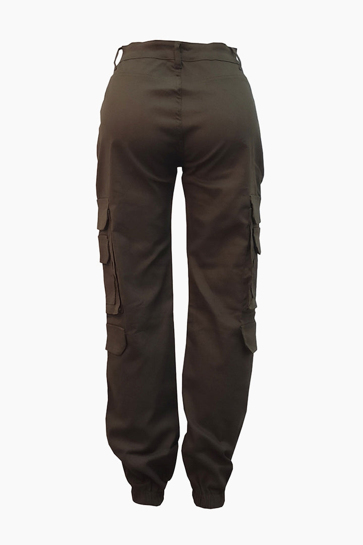 High Rise Cargo Joggers With Pockets Lavish Daily