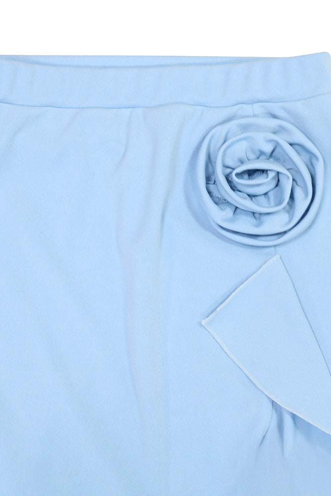Solid Tie Sleeveless Top & Side Slit Ruffle Skirt Lavish Daily