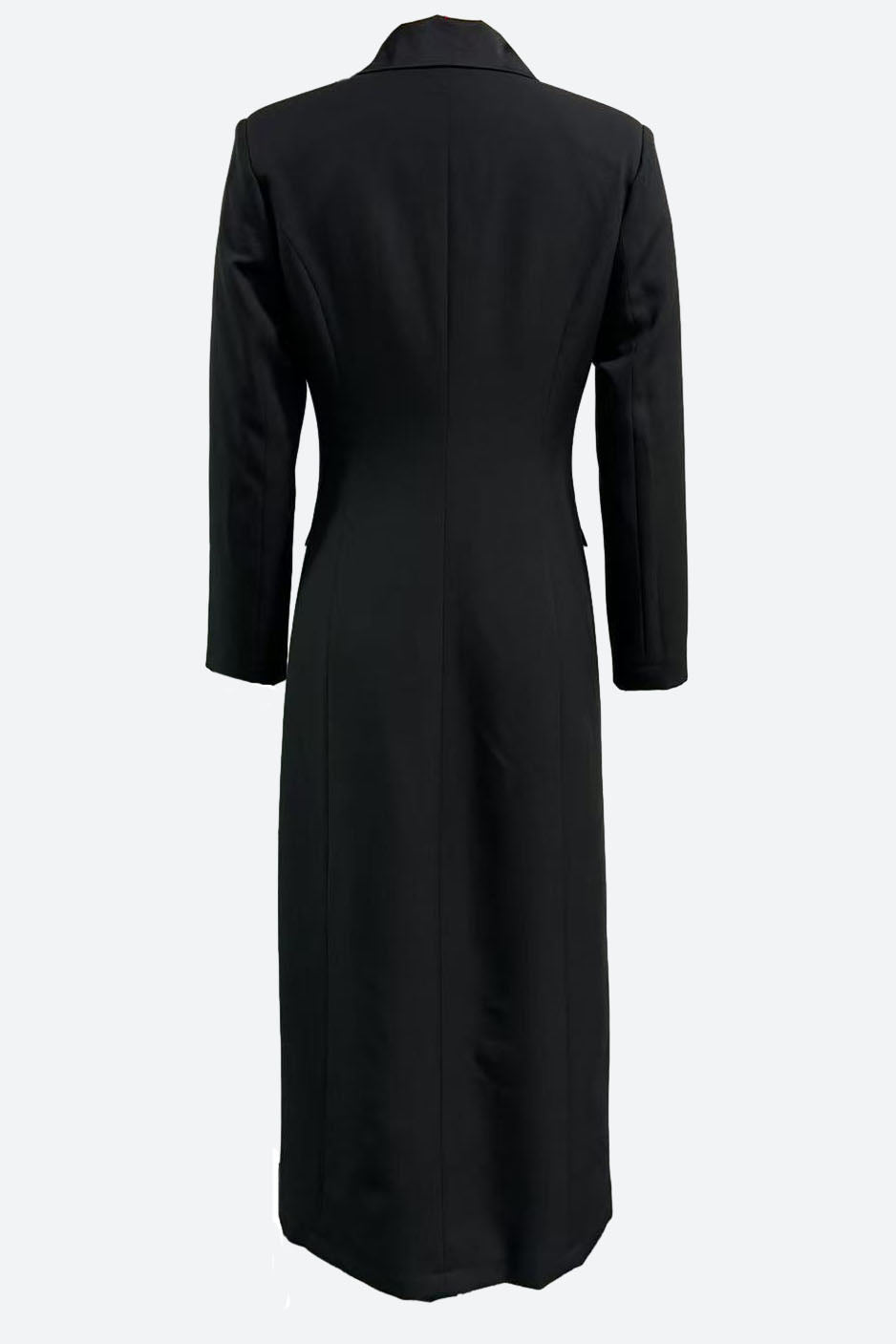 Black Double-Breasted Tuxedo Coat Lavish Daily